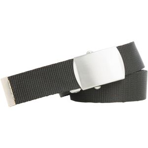 Shenky Gürtel 3cm Stoffgürtel, schwarz, mit Koppelschnalle, aus Polyester, Länge 160 cm