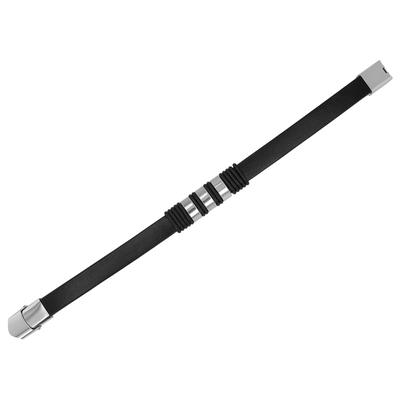 Armband ADELIA´S "Armband aus Leder 21,5 cm", schwarz, Armbänder, Herren, 22cm, Leder, Armband, Ein Geschenk, das Freude macht