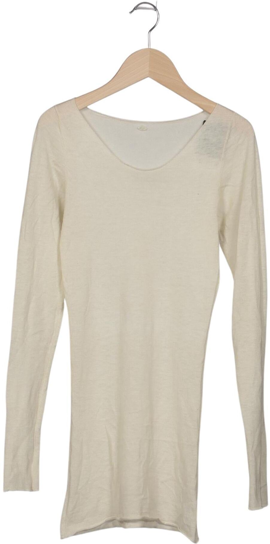 Friendly Hunting Damen Langarmshirt, Cremeweiß, Gr. S, kein / Etikett - Second Hand