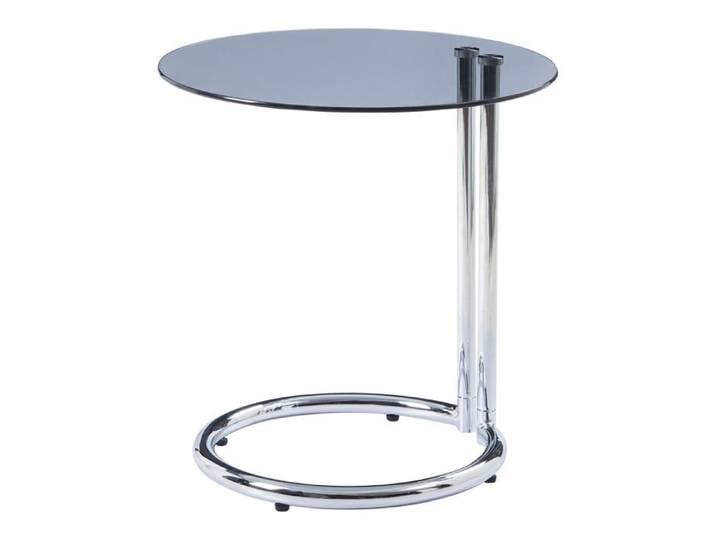 Table d'appoint - HELLOSHOP26 - Verre trempé - Chrome - 46 x 44 5 cm - Polyvalente