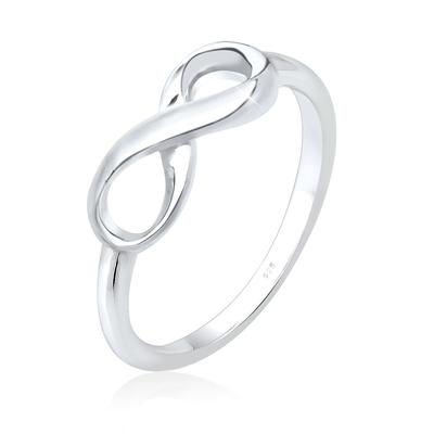 Silberring ELLI "Ring Basic Infinity Unendlichkeit Zeichen 925 Silber" Gr. 58, silber, Fingerringe, Damen, 58, Silber 925 (Sterlingsilber), Silberring