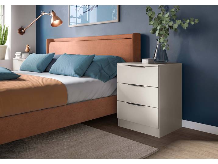 Nachtkommode Kopenhagen 45 x 60 x 40cm 1er Set Beige/Kaschmir