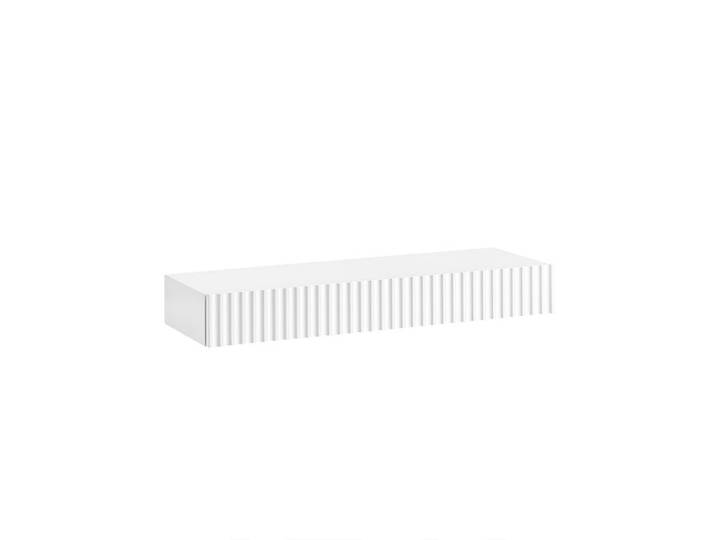 Étagère murale flottante avec tiroir - SOBUY - Éclairage LED avec détecteur de mouvement - 60x20x8 cm - Blanc