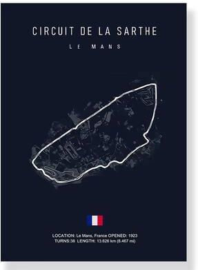 Uplift Treasures F1 Race Track Canvas Wall Art Poster 10 15x20cm Unframed