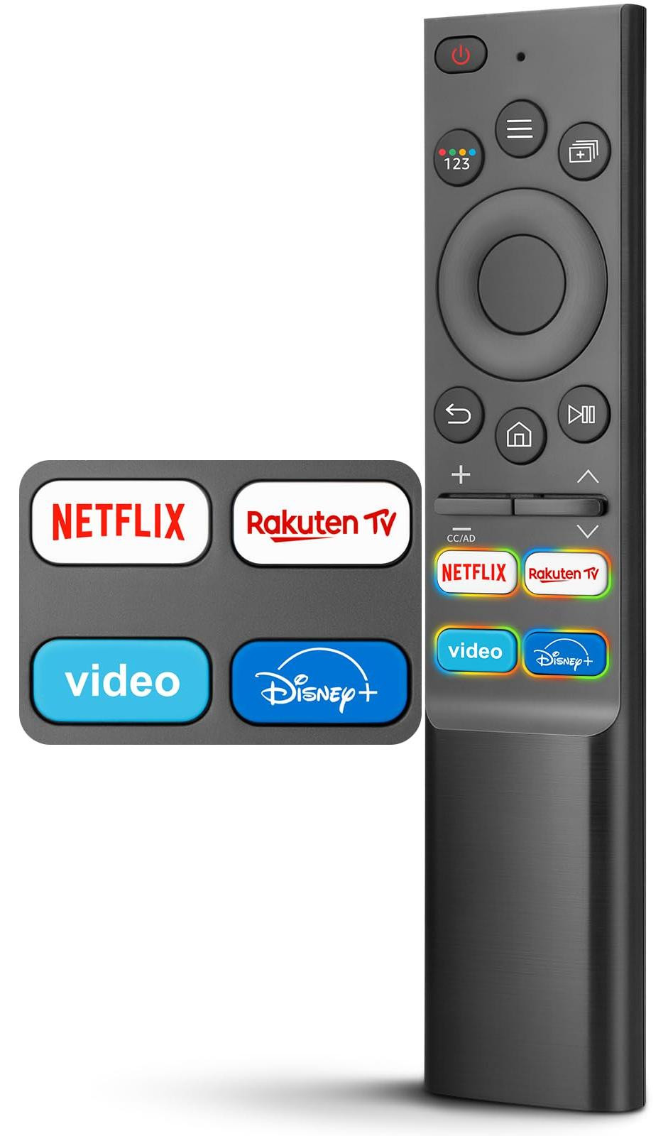 Selius Universele afstandsbediening voor Smart TV, verbeterd model met sneltoetsen