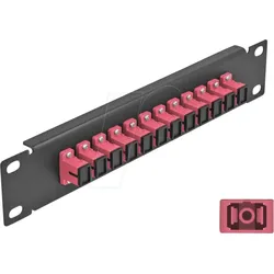 DELOCK 66764 - LWL Patchpanel, 10", 12-Port, SC Simplex, 1HE, schwarz