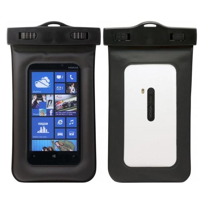 Wave Books -WATERP-PHONE mobile phone case (5.5") Pouch case Black, Transparent (Universal) (WAVE-WATERP-PHONE)