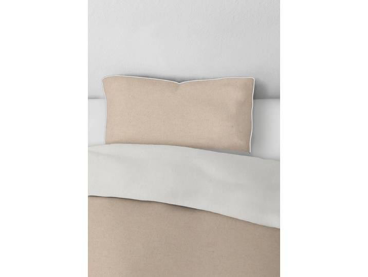 Melange-Flanell Kissenbezug Zordo Beige/Creme 40 x 80cm Flanell