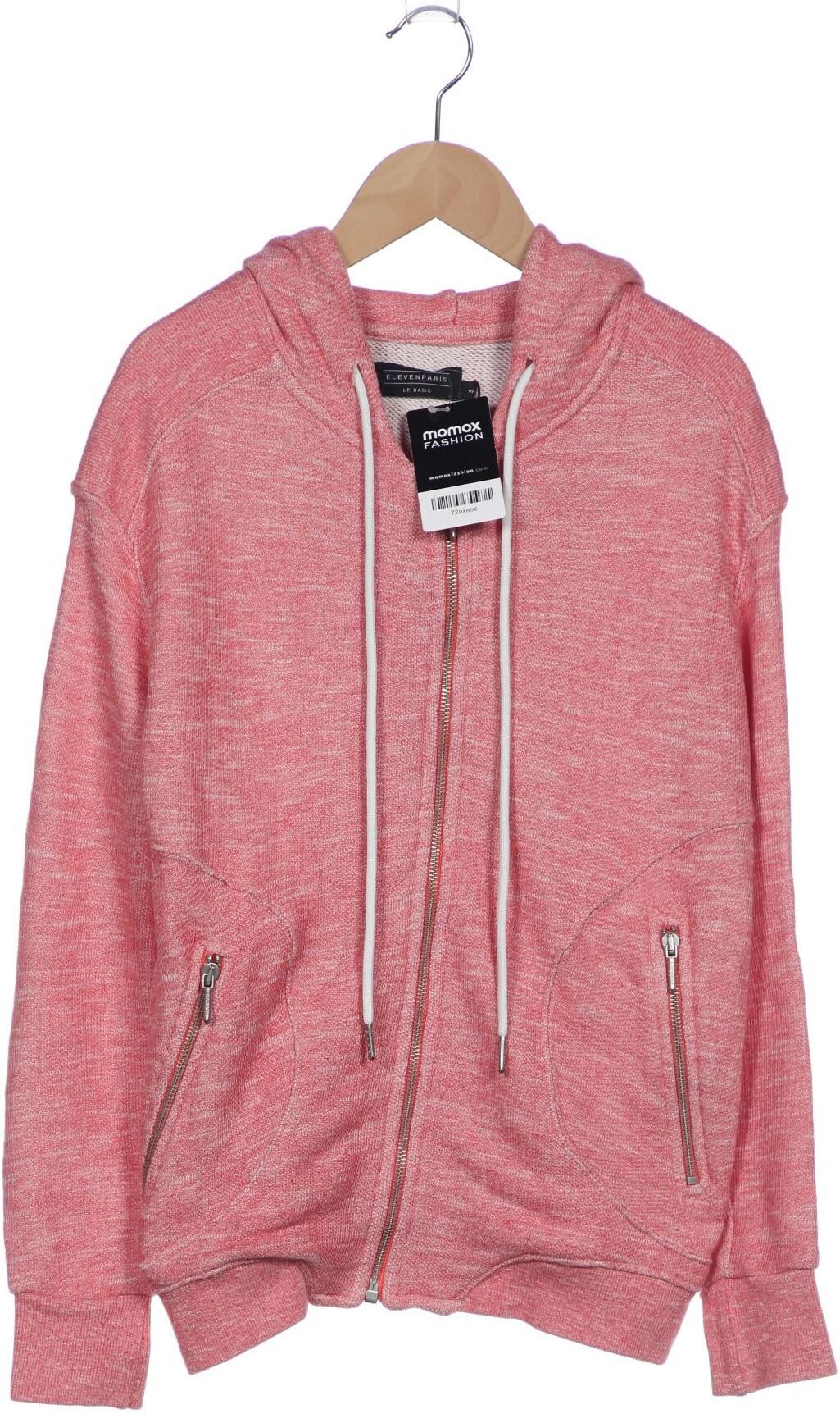 Eleven Paris Damen Kapuzenpullover, Rot, Gr. S, Baumwolle / Synthetik - Second Hand