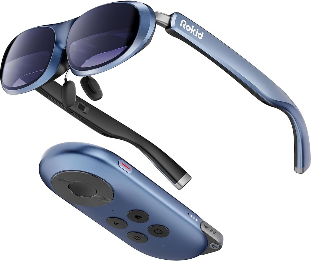 Rokid Max AR Brille mit Station (Joy Pack inkl. Fernbedienung, FHD, Augmented Reality, Micro-OLED)