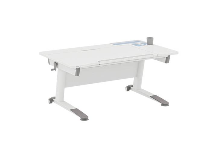 Paidi Jugendschreibtisch, Weiß, Metall, rechteckig, Kufe, 120x75x53-74 cm, höhenverstellbar, Kabeldurchlass, Arbeitszimmer, Schreibtische, Jugendschreibtisch & Kinderschreibtisch