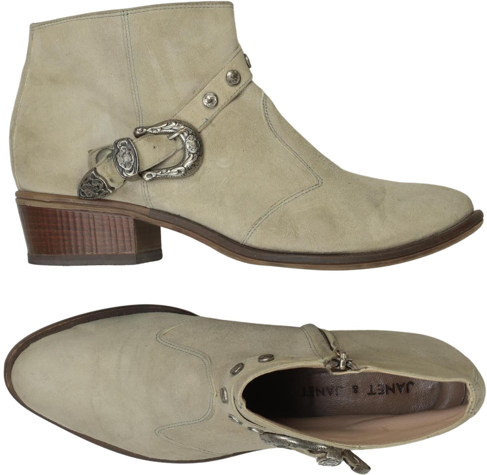 Janet & Janet Damen Stiefelette, Beige, Gr. EU 41, kein / Etikett - Second Hand