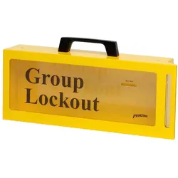 Brady, Zubehör Maschine, Grosser Gruppenverschlusskasten (tragbar oder zur Wandmontage), Qualitätsstahlblech, Gelb, 15