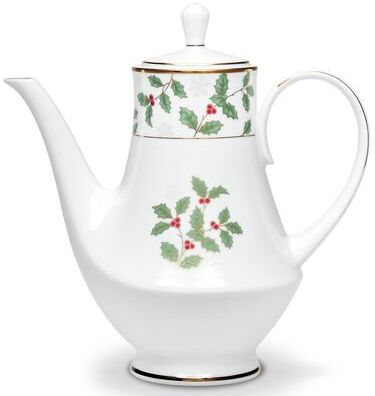 Noritake Holly & Berry Gold Coffee Server, 49 oz.