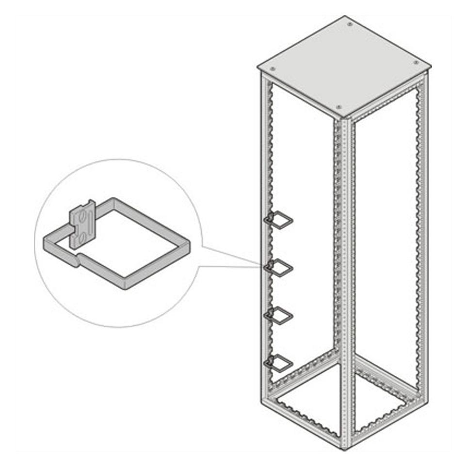 Schroff 23130-341 VARISTAR Kabelöse Stahl, 100 x 100, 4 St (23130-341)