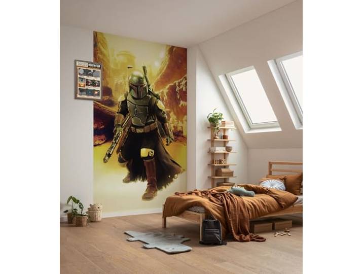 Komar Vlies Fototapete - Star Wars Boba Fett Sneaking Up - Größe 150 x 250 cm - Tapete, Kinderzimmer, Kindertapete