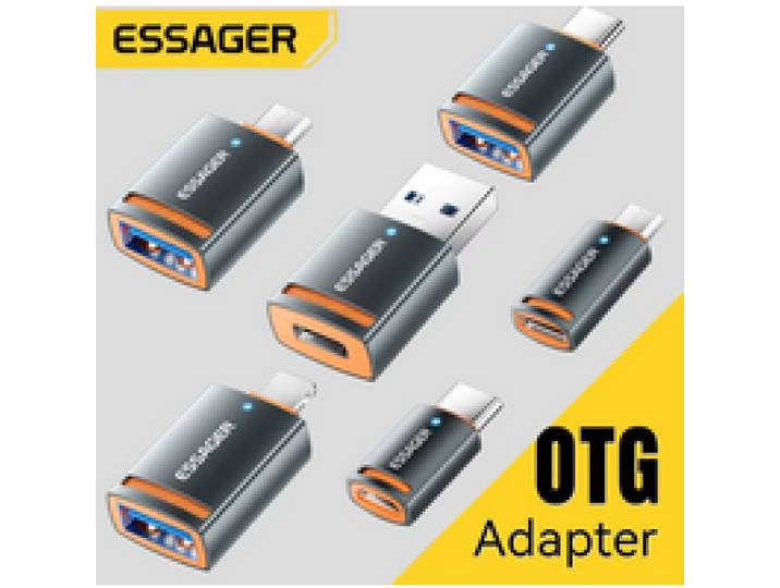 Essager USB3.0 OTG-adapter Type-C USB-A Micro Female naar USB Micro iP Type-C Male Converter voor Macbook Xiaomi iPhone OTG-adapter