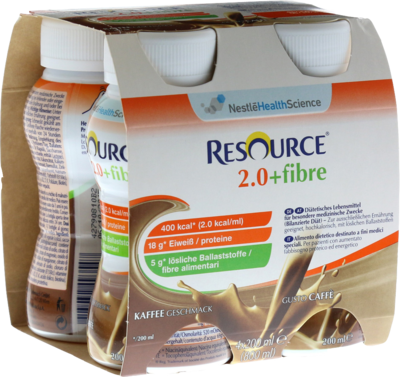Nestle Health Science (Deutschland) GmbH RESOURCE 2.0+fibre Kaffee 4X200 ml 01743921