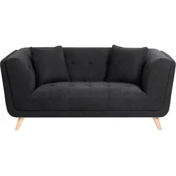 2-SITZER-SOFA Stoff Schwarz Habo