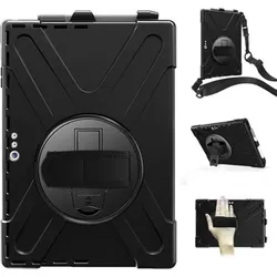 eSTUFF Defender Case with Screen (Microsoft Surface Pro 4, Microsoft Surface Pro 5, Microsoft Surface Pro 6, Microsoft Surface Pro 7), Tablet Hülle, Schwarz