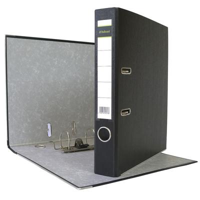 Midori 6 x Akten-Ordner PP A4 50 mm Schwarz Kunststoff Archiv Büroordner Ringordner