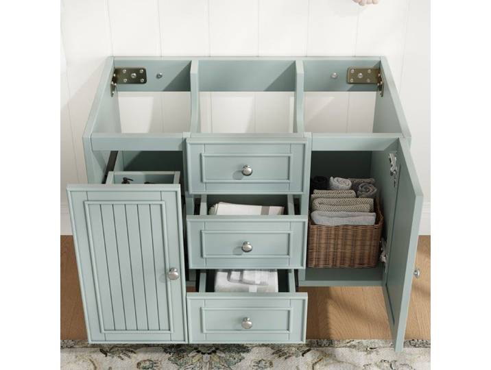 Meuble Sous Vasque Suspendu Vert MDF Meuble Vasque Moderne FloraGrace Pour Salle D Eau Gain De Place 78 5x46x46 8cm