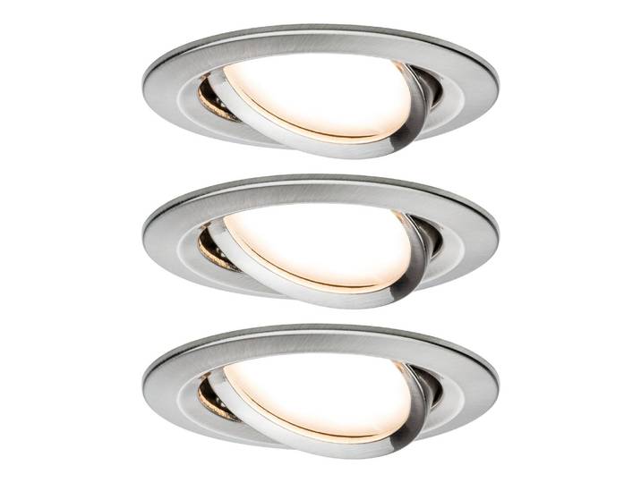 LED-Einbauleuchte Nova Coin I Ø 8cm Grau Material: Metall Metallart: Aluminium Oberfläche Metall: Lackiert LED LED-Platine