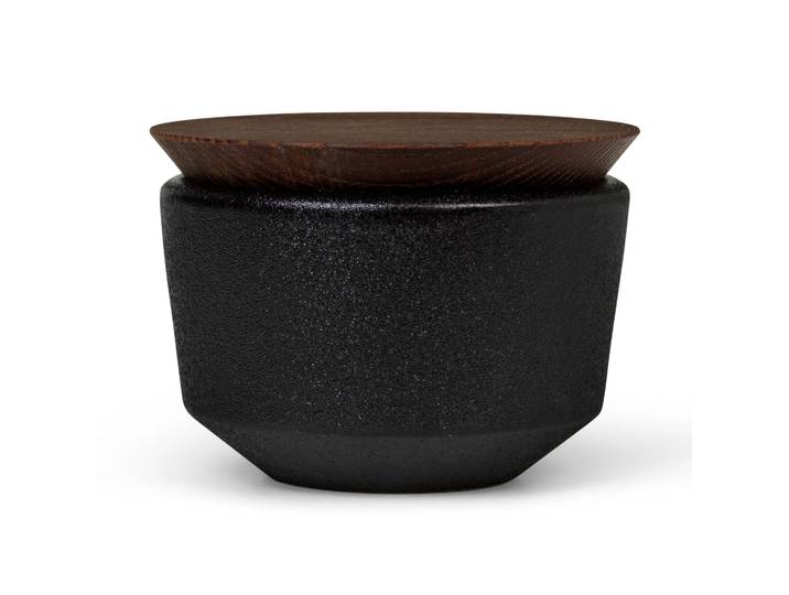 Rosendahl Pot à sel avec couvercle Rå 15 cl Noir