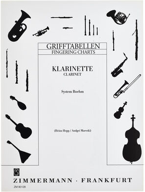 Zimmermann Verlag Grifftabelle Klarinette Boehm