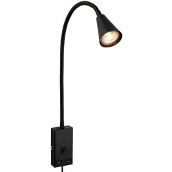 Briloner LED-Bettleuchte Justra Alu, Eisen, Stahl & Metall Schwarz