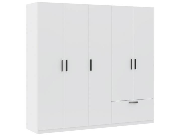 Drehtürenschrank Milos 5T1S Weiß