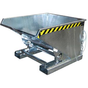 BAUER Kippbehälter EXPO 600, für Stapler, 0,6 m³, verzinkt, 1000 kg