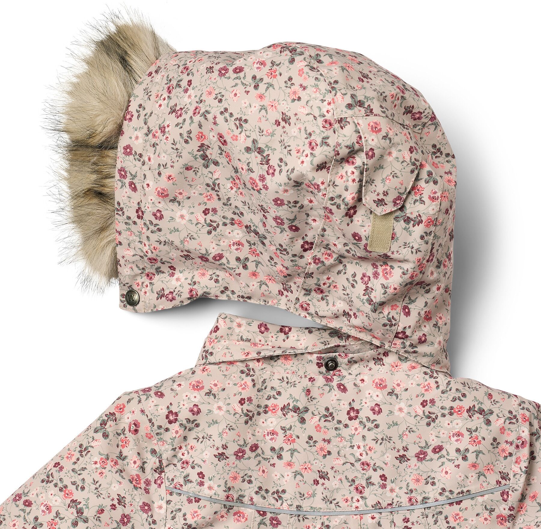 Winterjacke WHEAT "WHEAT Jacket Mathilde", Mädchen, Gr. 140, grau moon flowers, 100% Polyester, normal, ohne Ausschnitt, Jacken Winterjacke, winddicht