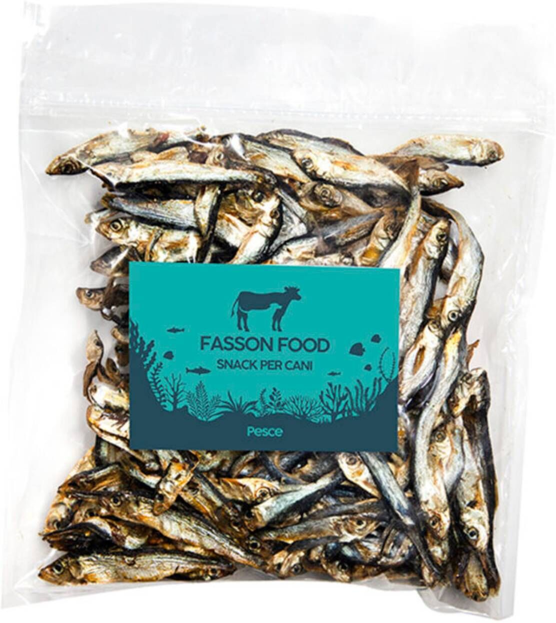 Fasson Food Sardine Essiccate Snack naturale per Cani e Gatti 150 g