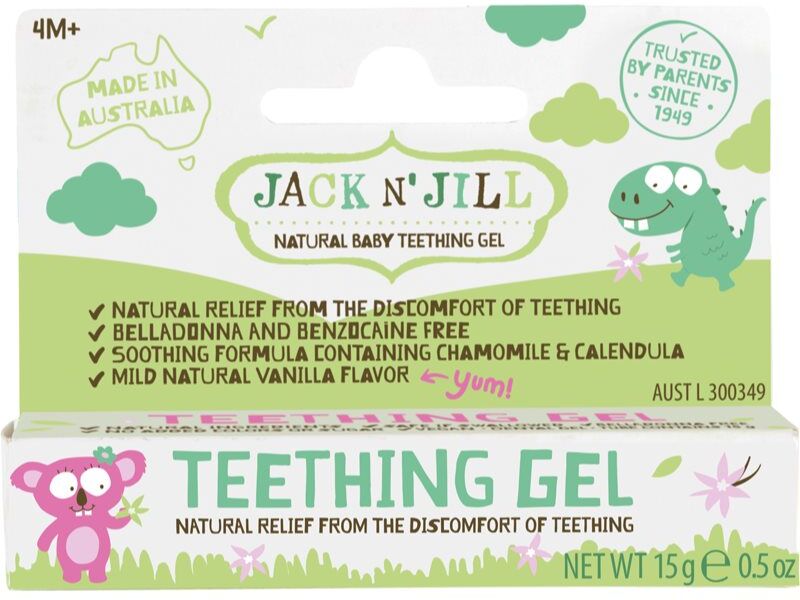 Jack N’ Jill Teething Gel gel apaisant pour la croissance des dents 4m+ 15 g