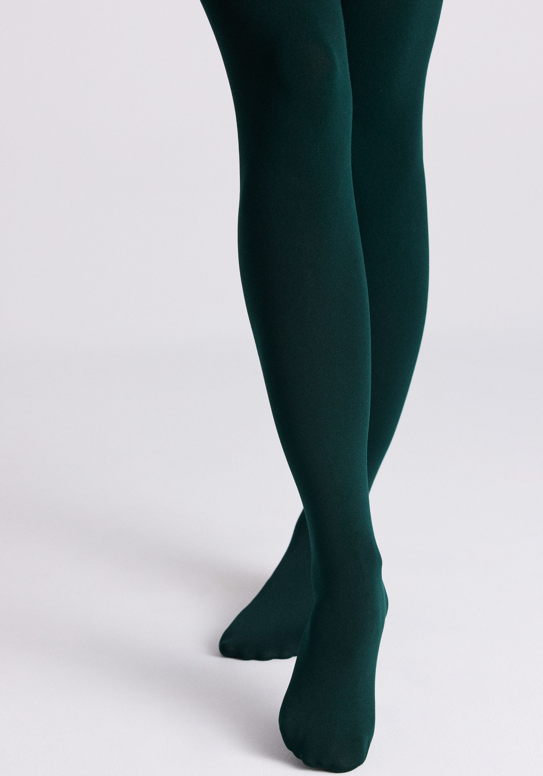 Thermostrumpfhose YSABEL MORA "TIGHTS BASIC COLLECTION", Damen, Gr. XL, grün (bottle grün), Obermaterial: 95% Polyester, 5% Elasthan, unifarben, Strumpfhosen Thermostrumpfhose, mit wärmender Innenseite für kalte Wintertage