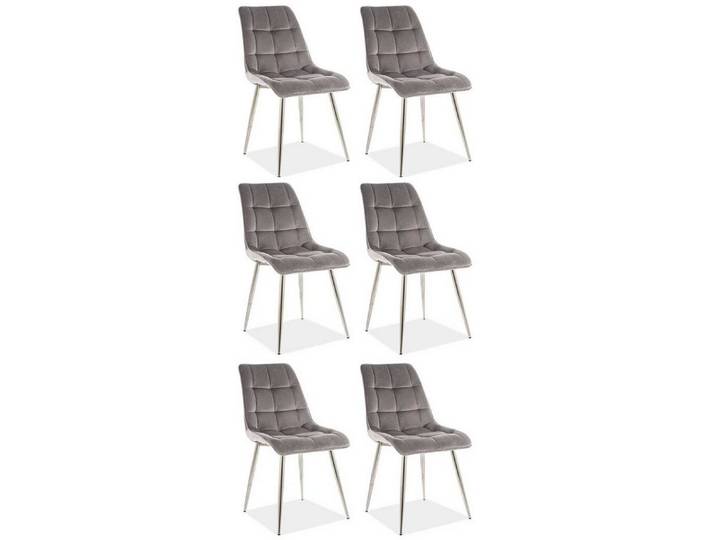 Feldmann-Wohnen Esszimmerstuhl Chik (6 St), grau 6er Set