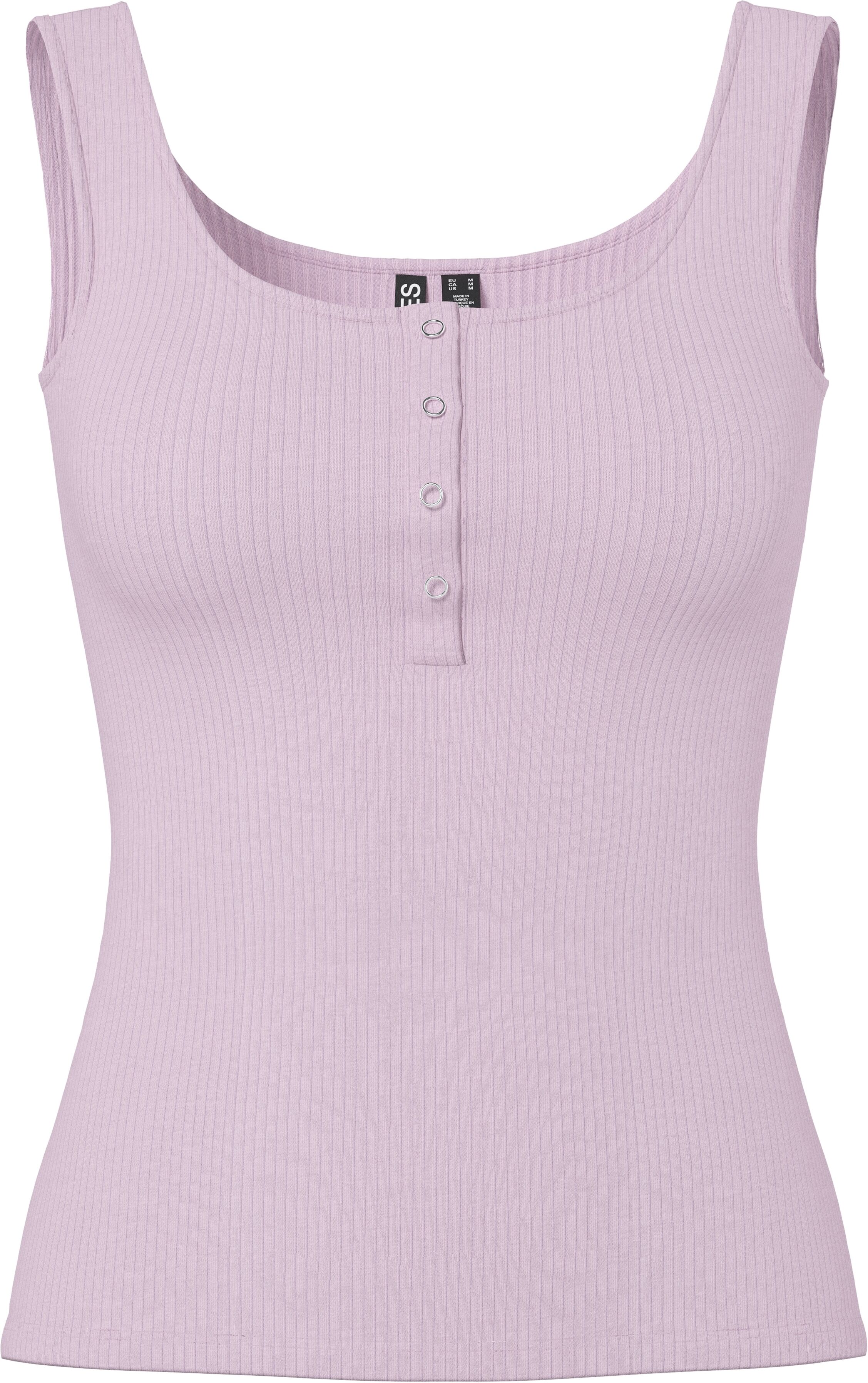 Tanktop PIECES "PCKITTE TANK TOP NOOS BC", Damen, Gr. S, rosa (winsome orchid), Single Jersey, Obermaterial: 95% Baumwolle, 5% Elasthan, unifarben, figurbetont normal, Rundhals, Tops Tanktop winsome orchid S