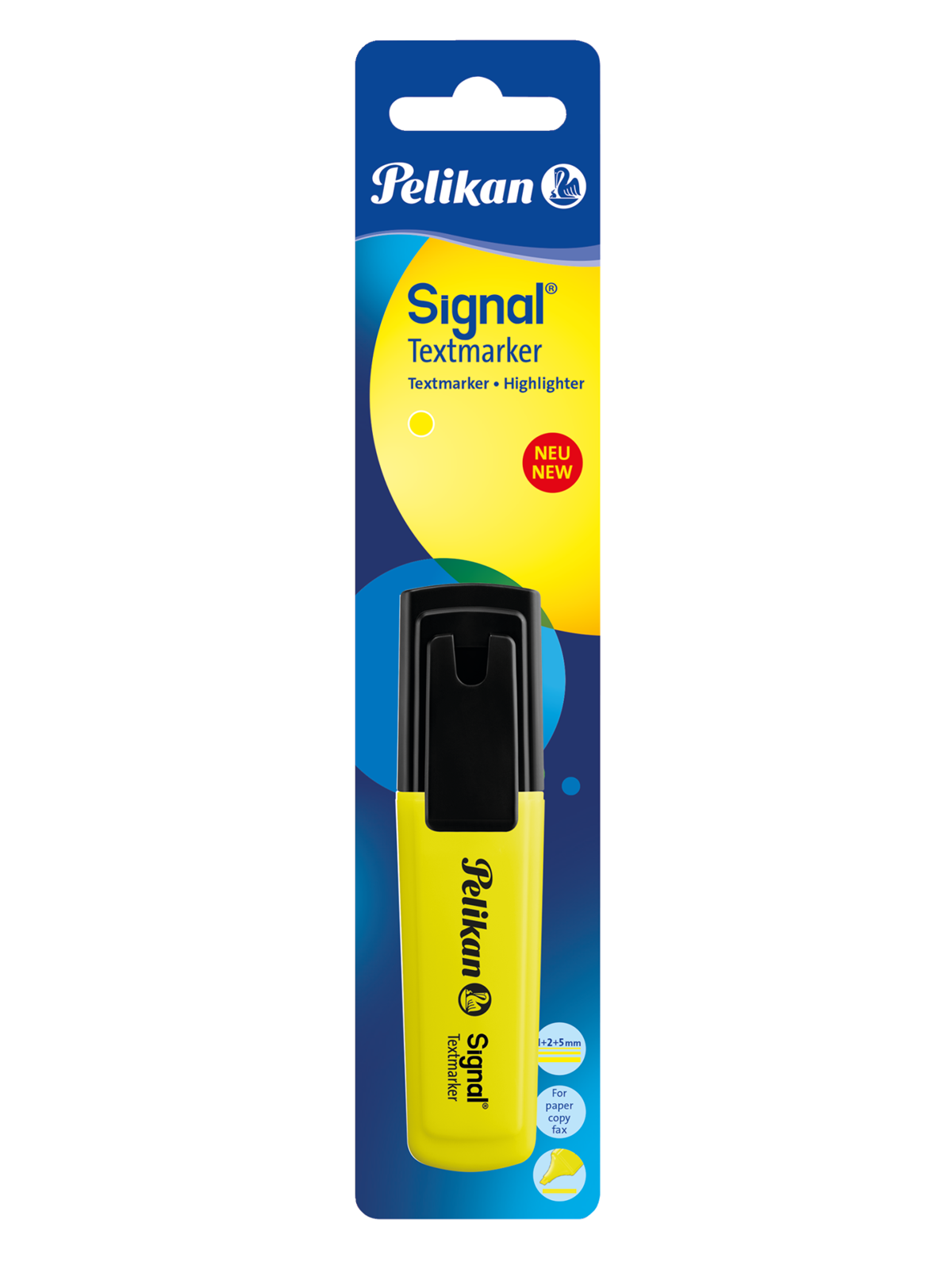 Pelikan Textmarker Signal Leuchtgelb, nachfüllbar, 1 Stück auf Blister