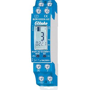 Eltako Betriebsstundenzähler BZR12DDX-UC, digital, für Hutschiene, mit Impulszähler, für 12-230 V AC