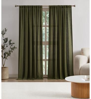 Brooklyn Loom Flax Linen Window Curtain Pair