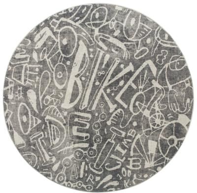 Katie Merz SPORTSGLYPHS Bicycle Area Rug