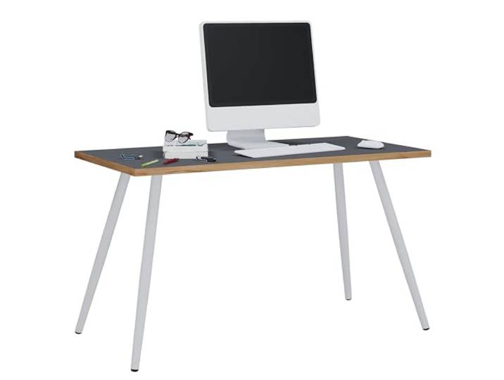 VCM Schreibtisch Anthrazit/Honig-Eiche 110x50x70 cm Skandinavischer Retro