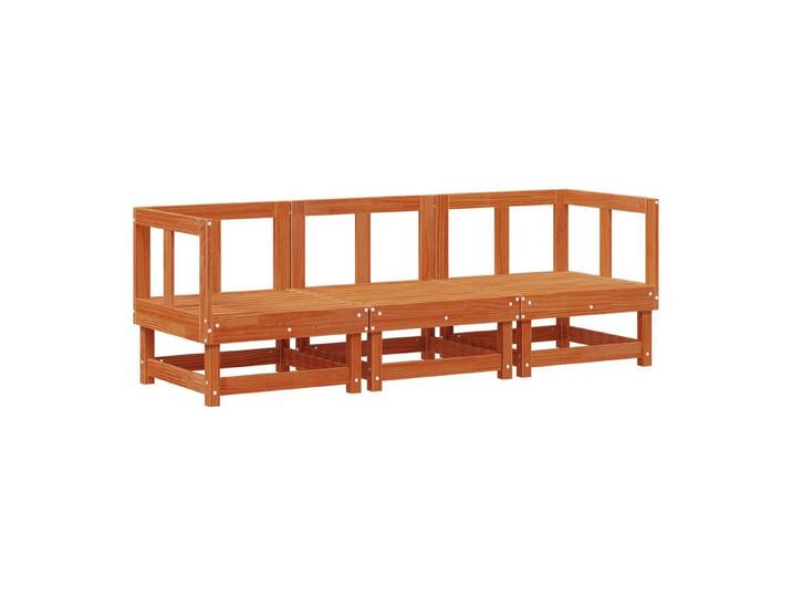 vidaXL Sofaelement Sectional Sofa Einheiten Massives Kiefernholz Wachsbraun