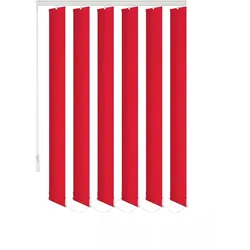 KS Handel 24 Lamellenvorhang Schiebevorhang fertiges Komplettsystem (rot, 200x250 cm)