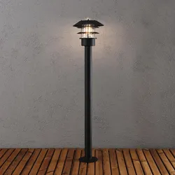 Konstsmide Wegeleuchte MODENA, E27 max. 60W, Schwarz, Aluminium / Klarglas KON-7311-750