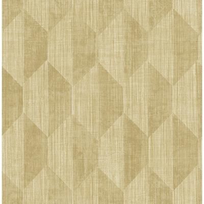Seabrook Designs Alise Hexagon Geometric Unpasted Wallpaper