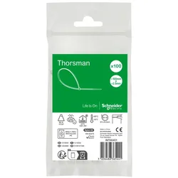 Schneider Electric IMT46401 Kabelbinder Thorsman, Abmessung: 100X2,5 mm, VPE=100 Stück Farbe: klar