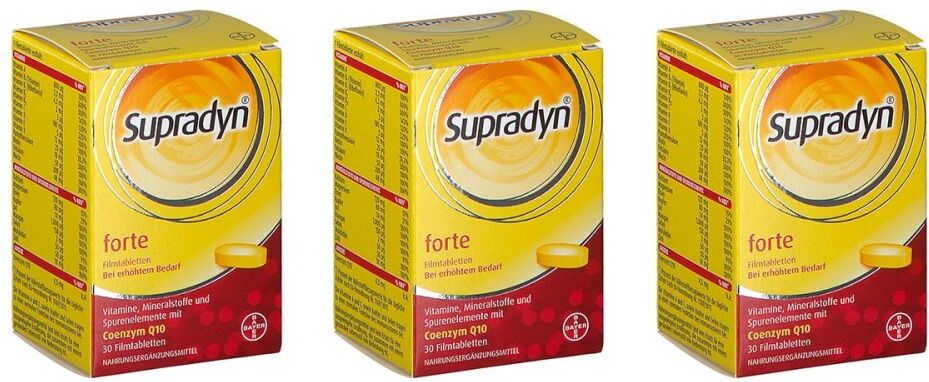 Supradyn forte coenzym Q10 Filmtabletten 3x30stk