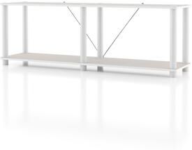 247 Shop At Home Modern Wood Shelving Unit with storage - Tier Shelves, Cube Ladder Shelf